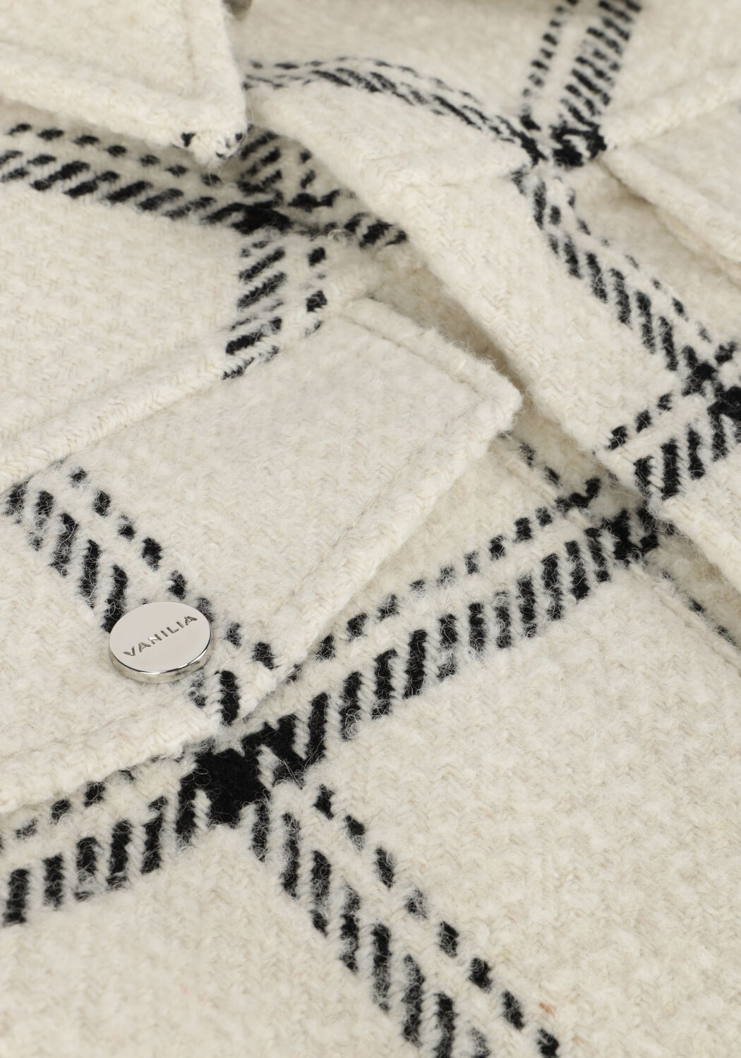 VANILIA Jack BIG CHECK CARDI Blanc - large