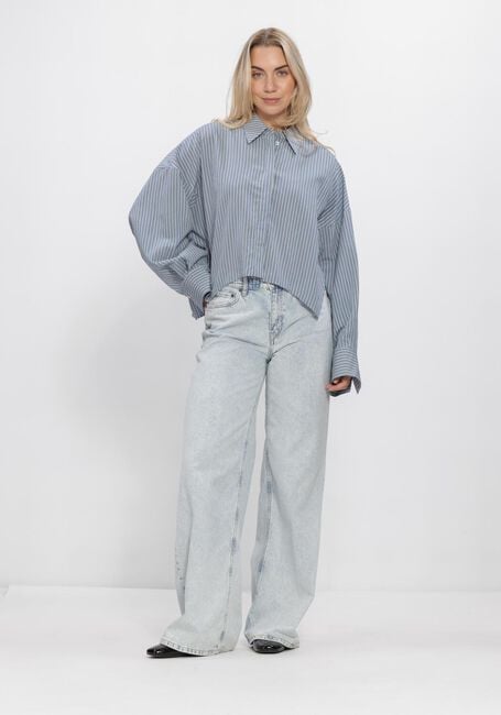 Blauwe DRYKORN  OSHIA STRIPE BLOUSE - large