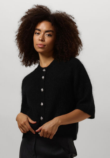 SECOND FEMALE Gilet ANDRIA KNIT CARDIGAN en noir - large