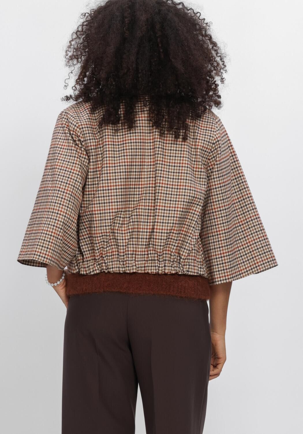 SUMMUM Jack BLAZER CHECK GOJI BERRY en marron - large