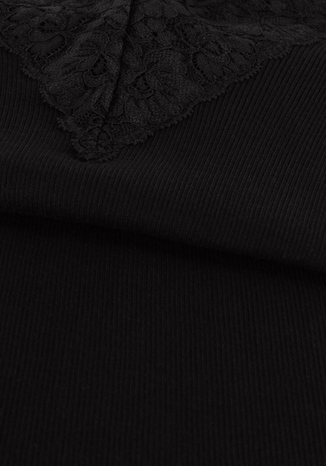 Zwarte ROSEMUNDE Tops & T-shirts BERNADINE ORGANIC T-SHIRT LACE - large