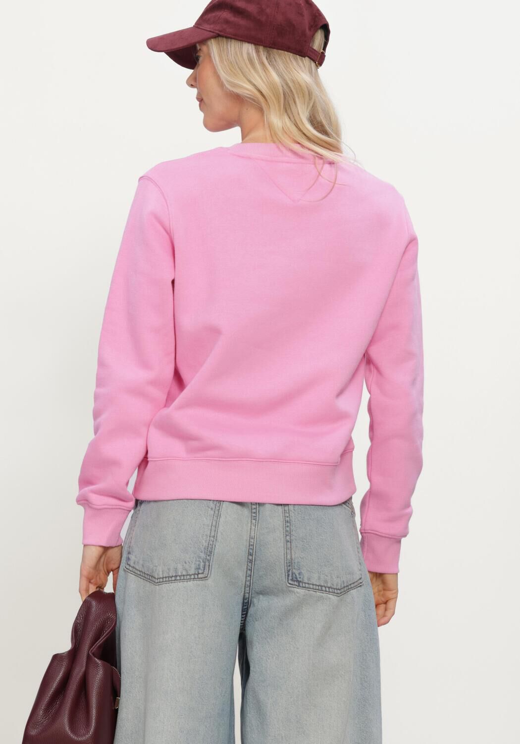 Roze TOMMY JEANS Trui TJW REG S FLAG CREW - large