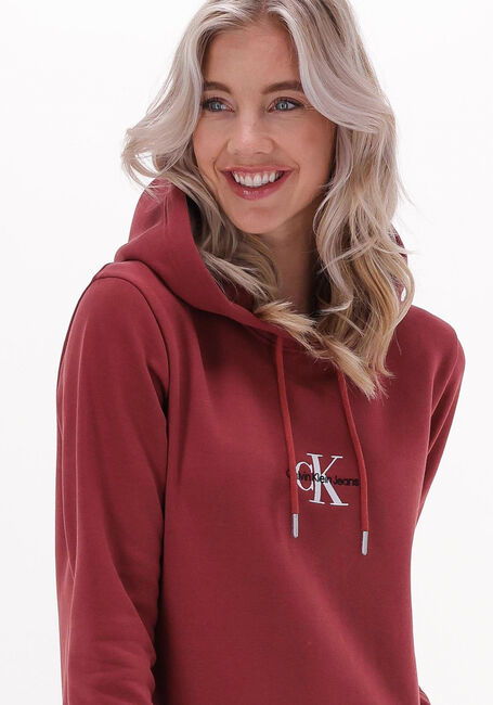 CALVIN KLEIN Mini robe MONOGRAM HOODIE DRESS en marron - large