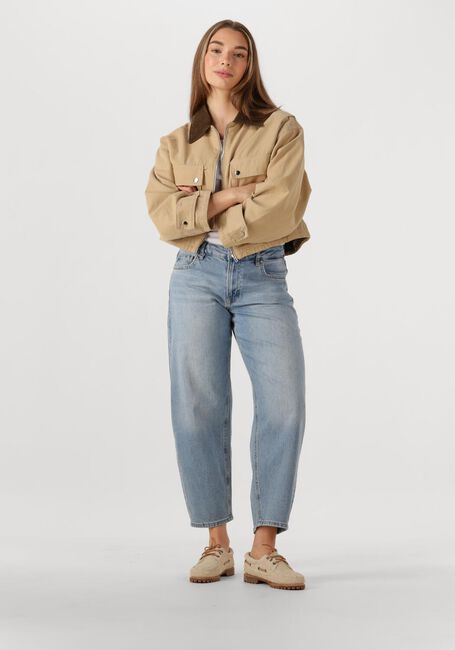 Camel NEO NOIR Leren jas RIVERA CANVAS BOXY JACKET - large