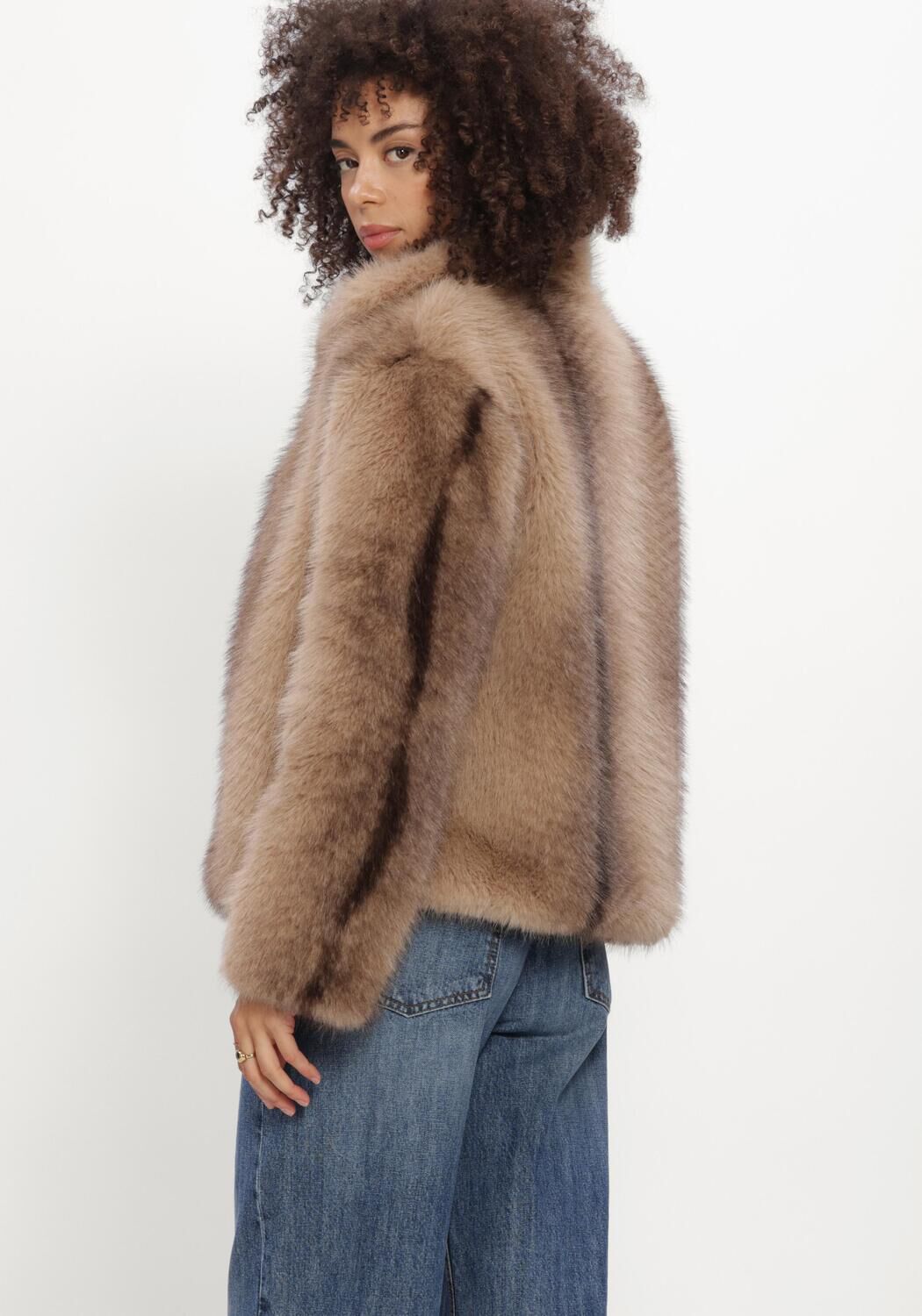 SILVIAN HEACH Manteau en fausse fourrure FURCOAT RISPAR en beige - large