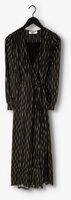 Zwarte COLOURFUL REBEL Maxi jurk LOLA TRIANGLE FOIL LONGSLEEVE MAXI WRAP DRESS