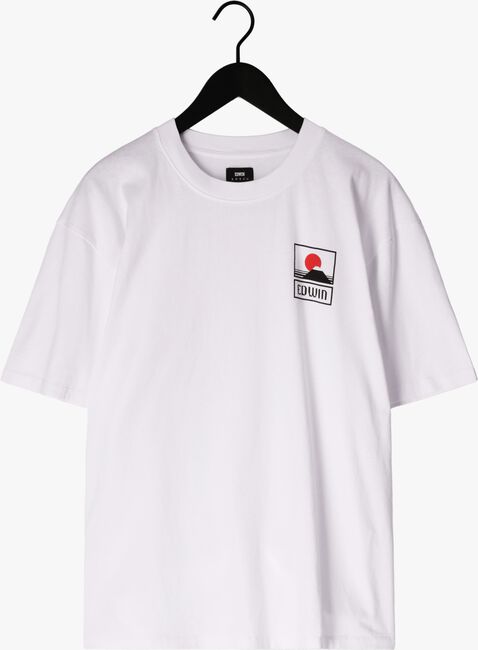 Witte EDWIN T-shirt SUNSET ON MT FUJI TS SINGLE JERSEY - large