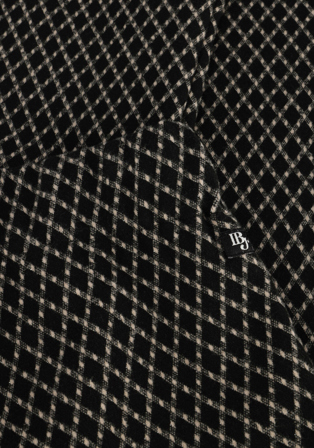 Zwarte INDIAN BLUE JEANS Flared broek FLARED PANTS DIAGONAL CHECK - large