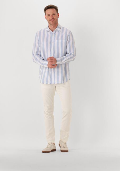 SCOTCH & SODA Chemise décontracté YARN-DYED LINEN BLEND STRIPED REGULAR FIT SHIRT Bleu clair - large