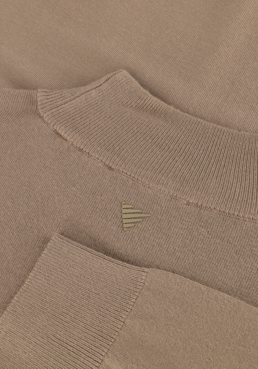 PURE PATH Col roul&eacute; ESSENTIAL KNIT MOCKNECK SWEATER en taupe - large