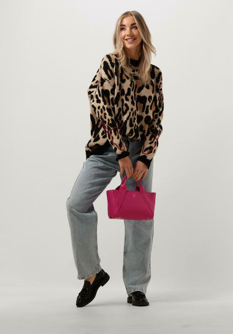 ALIX THE LABEL Pull LADIES KNITTED JAGUAR PULLOVER en marron - large