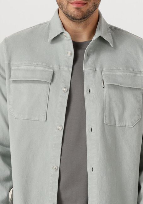 Lichtgrijze CAST IRON Overshirt CF TWILL OVERSHIRT - large
