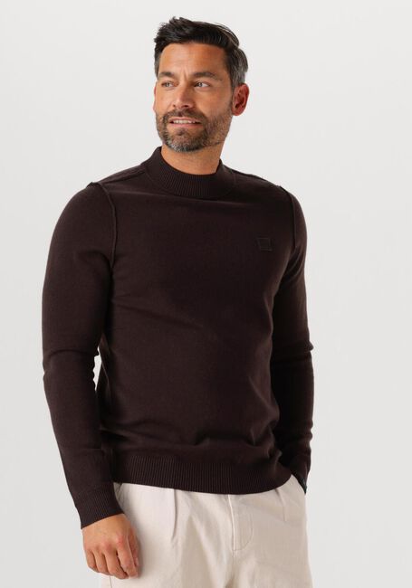 BUTCHER OF BLUE Pull CLIFDEN MOCK en marron - large