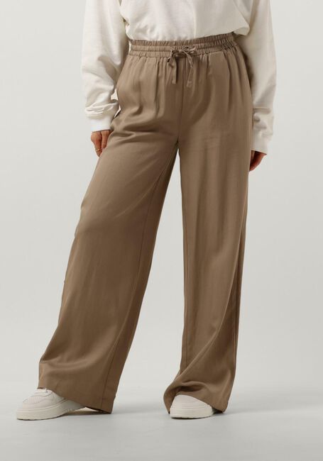 OBJECT Pantalon large OBJTILDA TALULA LONG PANT en beige - large