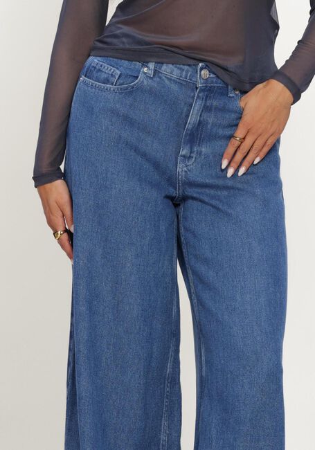 Blauwe MSCH COPENHAGEN Wide jeans MSCHAGO RUE WIDE PANTS - large