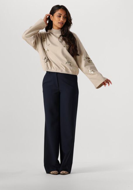 SUMMUM Pull CROPED EMBELLISHED en beige - large