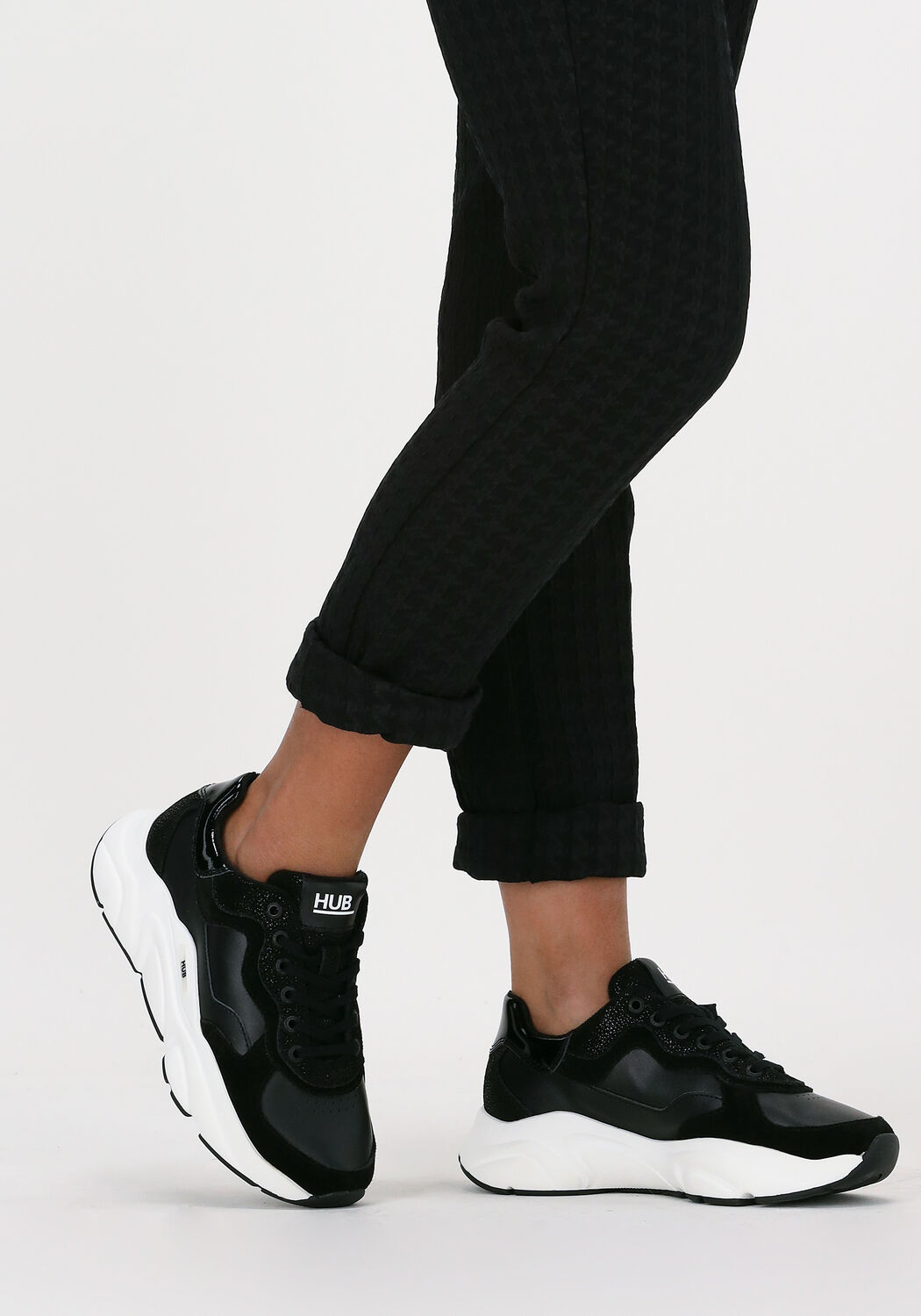 Zwarte HUB Sneakers ROCK W Omoda
