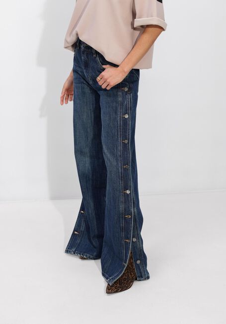 HAUTE L'AMITI&Eacute; Wide jeans DENIZE BUTTON TALL JEANS en bleu - large