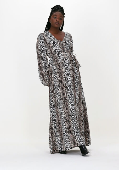 NOTES DU NORD Robe maxi ALICIA LEOPARD DRESS en beige - large