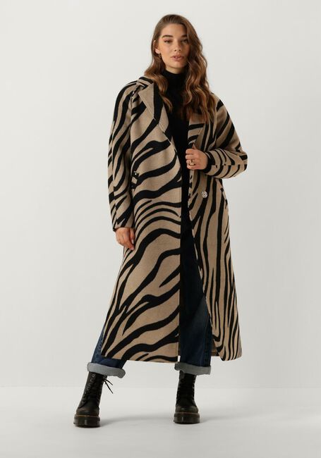 GOOSECRAFT Manteau GC LOTTA ZEBRA COAT en camel - large