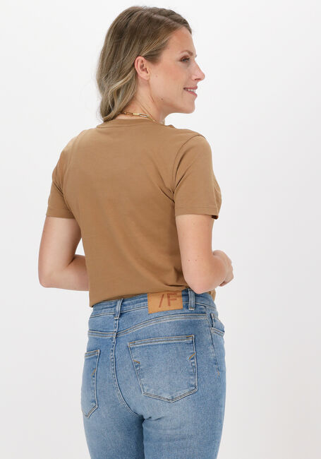 TOMMY HILFIGER T-shirt REGULAR FLOCK C-NK TEE SS en camel - large