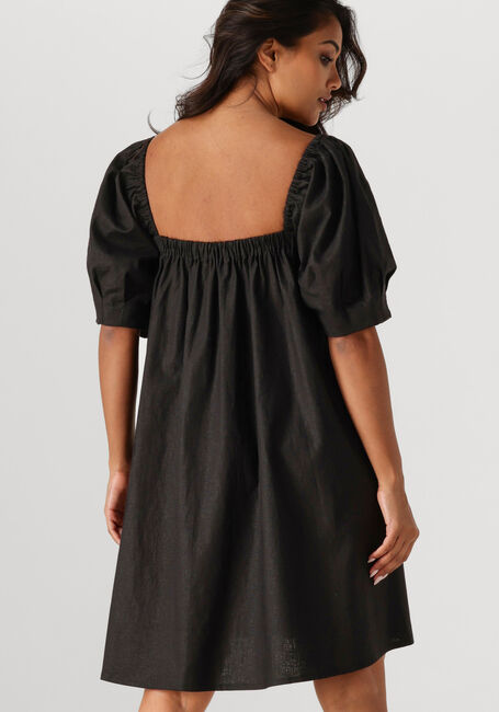 Zwarte GESTUZ Mini jurk ELARAHGZ LINEN SHORT DRESS - large