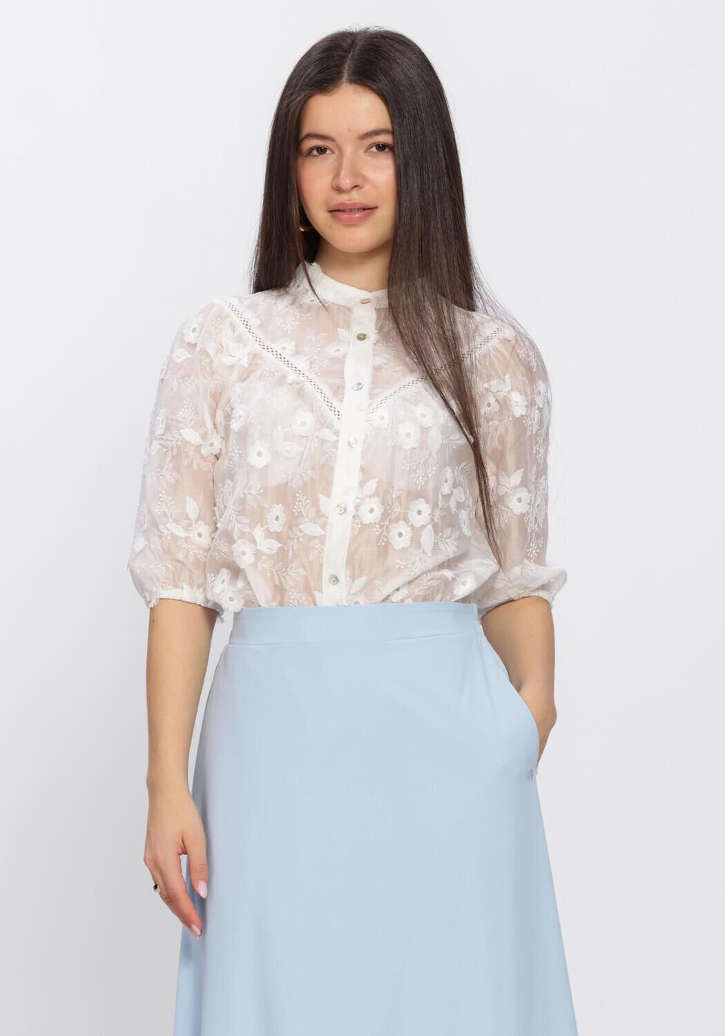 AIMEE THE LABEL CANNA BLOUSE Blouses en blanc - large