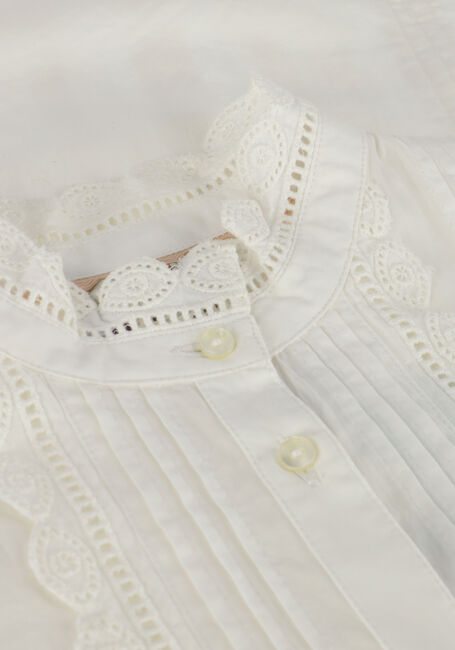 Gebroken wit SCOTCH & SODA Blouse LONG-SLEEVED BRODERIE ANGLAISE DETAIL SHIRT - large