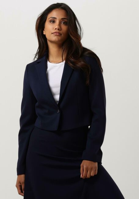 Donkerblauwe VANILIA Blazer SHORT BOXY BLAZER - large