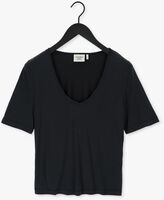 ANOTHER LABEL T-shirt MAGNOLIA V-NECK T-SHIRT S/S en noir