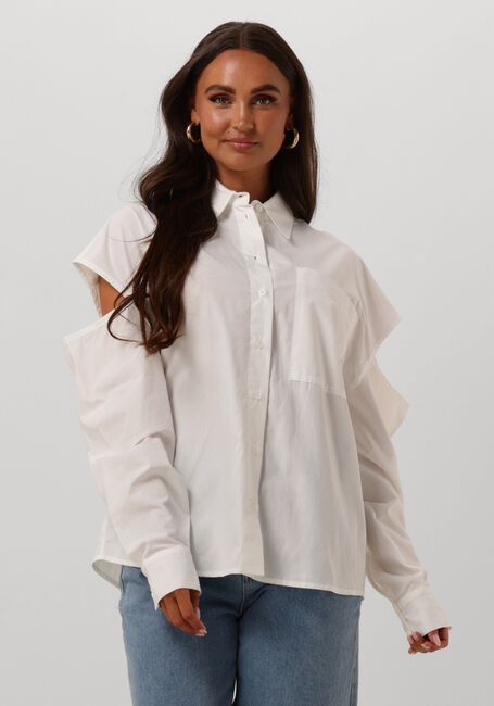 ALIX THE LABEL LADIES WOVEN CUT OUT POPLIN BLOUSE Blouses en blanc - large