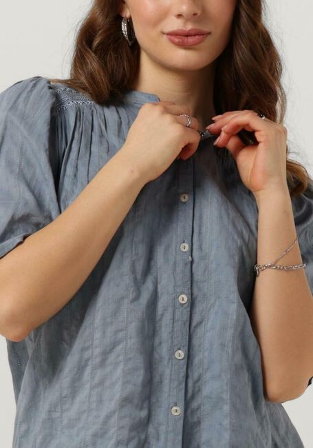 Lichtblauwe RUBY TUESDAY  SAFIR BLOUSE WITH HALF SLEEVES AND SMOCK ON SHOULDER - large