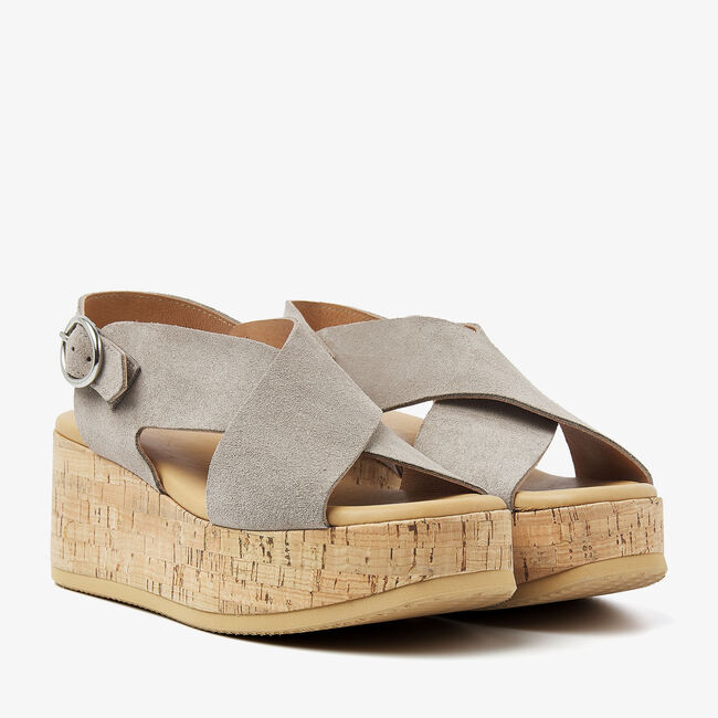 VIA VAI Sandales plates SISSEL RAISE en beige - large