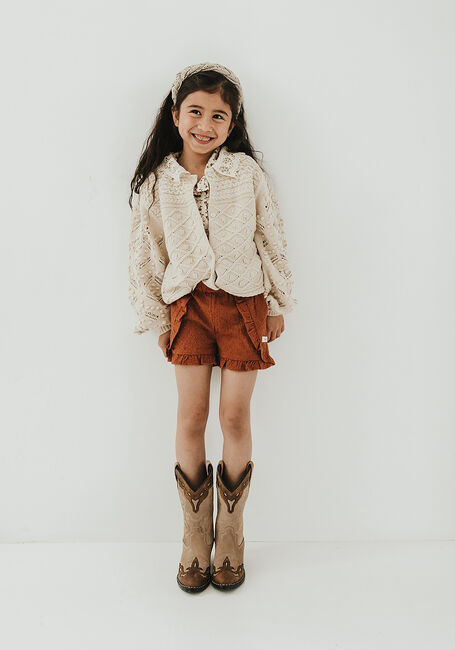 BAJE STUDIO WOVEN EMBRO SHORT Pantalons en camel - large