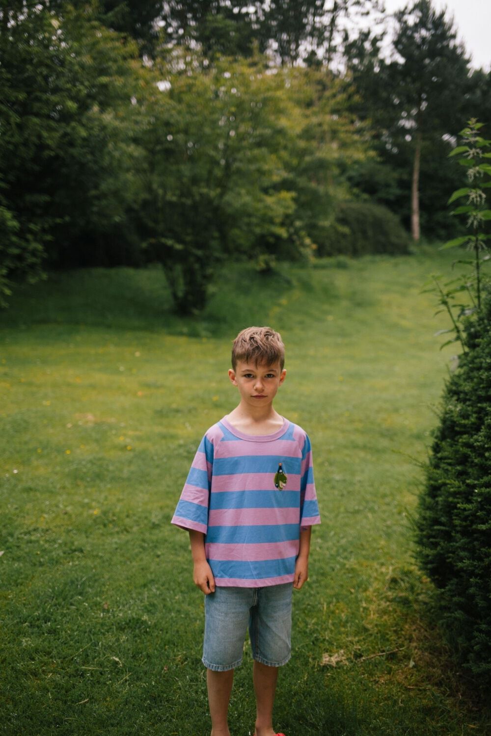 Multi DAILY BRAT T-shirt STRIPED T-SHIRT - large