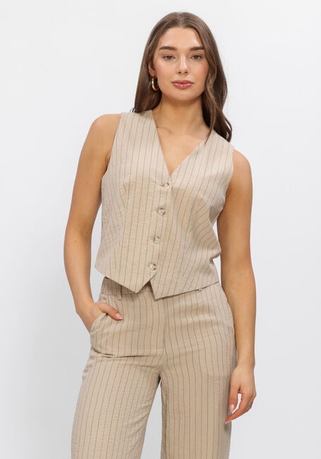 Beige OBJECT Gilet OBJRINI RE WAISTCOAT - large