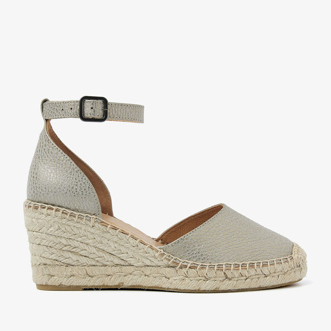 Grijze VIA VAI Sandalen FLORA BRAID - large