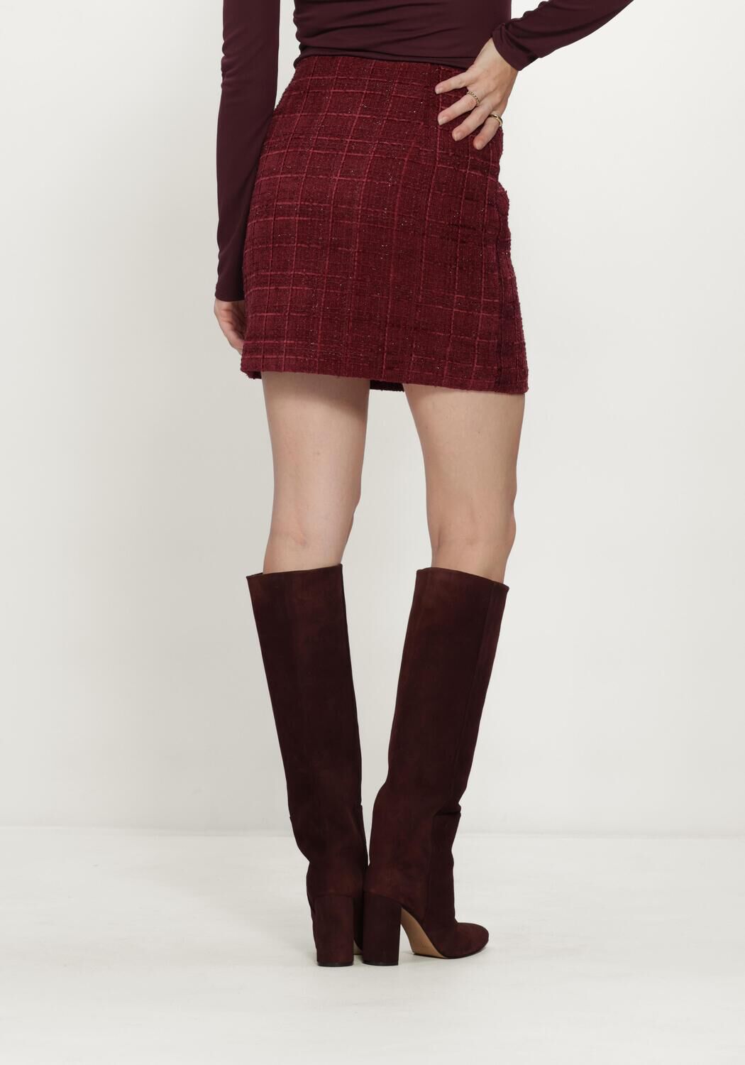 Bordeaux FREEBIRD Mini jurk SALLY - large