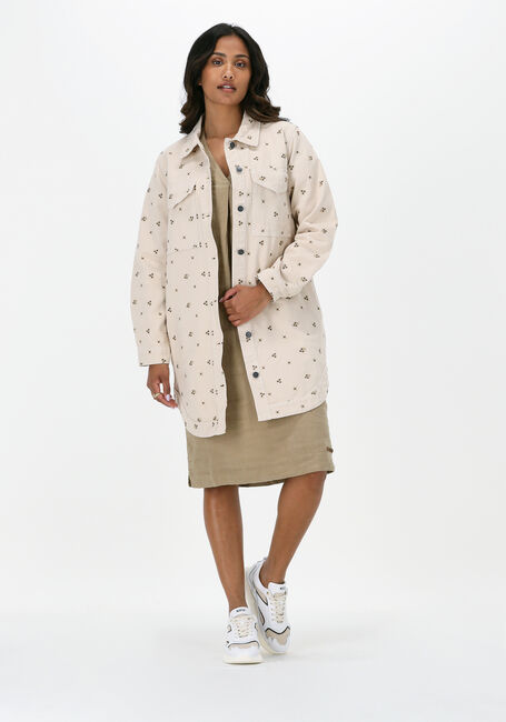 OBJECT Veste en jean JAYLA TWILL LONG SHIRT en beige - large