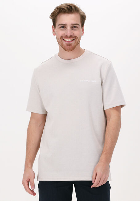 Beige COLOURFUL REBEL T-shirt STRUCTURE TEE - large