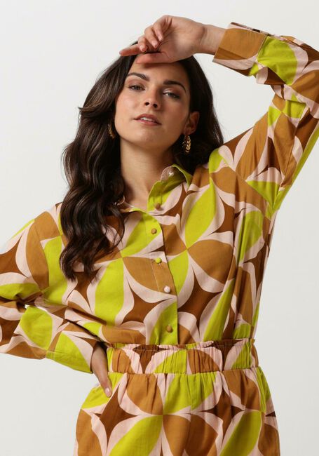 Groene NOTRE-V  NV-DEON BLOUSE - large