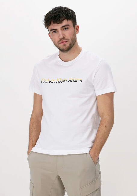 CALVIN KLEIN T-shirt MIXED INSTITUTIONAL TEE en blanc - large