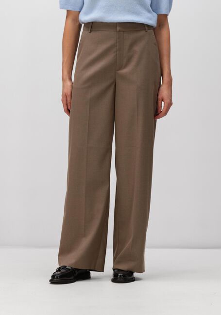 GESTUZ Pantalon large GZPAULA MW STRAIGHT PANTS en taupe - large