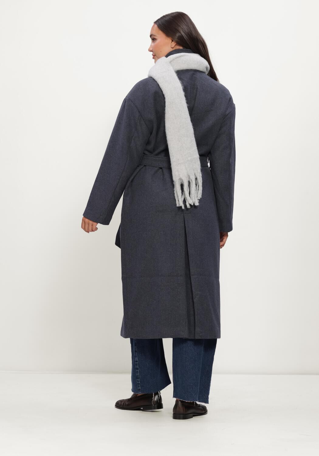 MSCH COPENHAGEN Manteau MSCHKEOLA SECILIA WOOL COAT Bleu fonc&eacute; - large