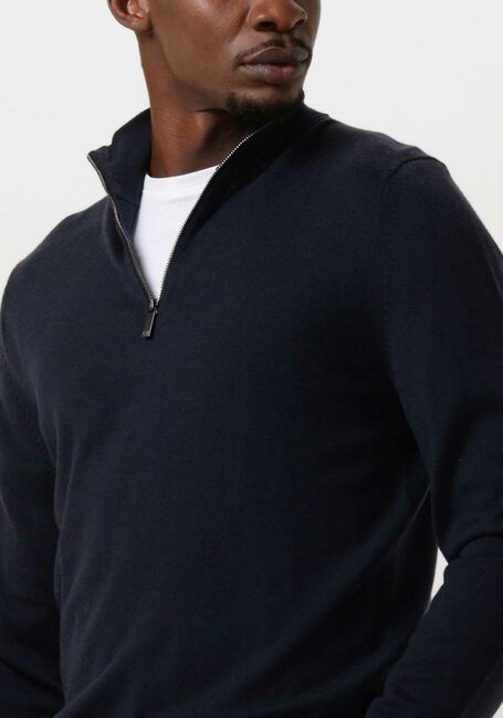 Donkerblauwe CALVIN KLEIN Trui MERINO QUARTER ZIP - large
