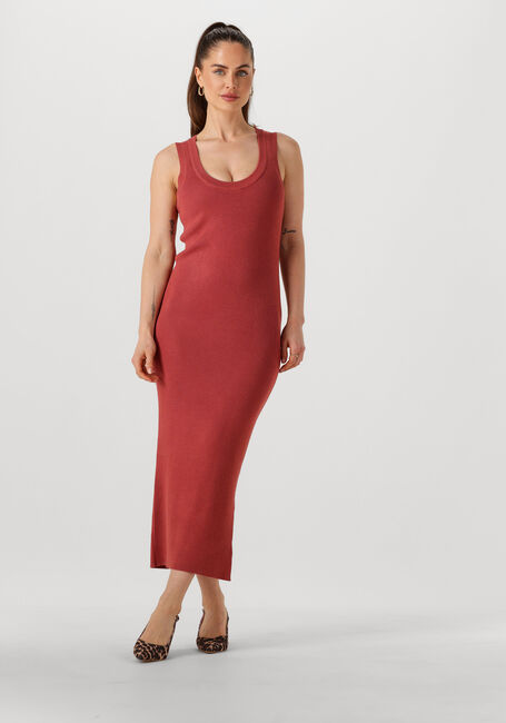 YDENCE Robe maxi KNITTED DRESS ARIEL en rouge - large