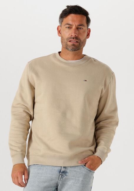 TOMMY JEANS Pull TJM REG S FLAG CREW EXT en beige - large