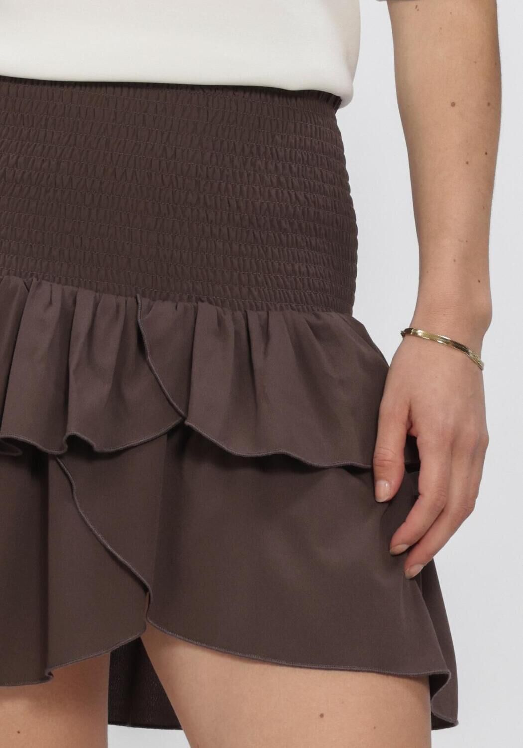 NEO NOIR Mini-jupe CARIN R SKIRT en marron - large