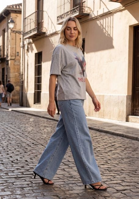 Blauwe ALIX THE LABEL Wide jeans LADIES WOVEN DENIM WIDE PANTS - large