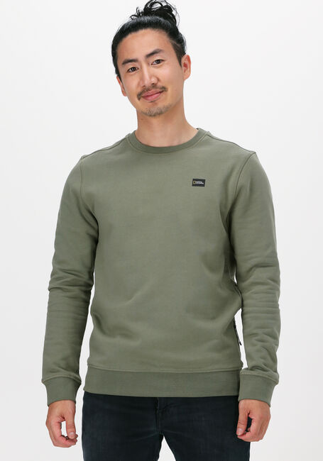 Olijf NATIONAL GEOGRAPHIC Sweater CREW NECK - large